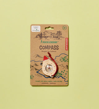 Packaged Huckleberry wooden compass