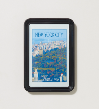 Single image of Central Park Travel Poster tray featuring an aerial view of New York City with text reading Enjoy Central Park.