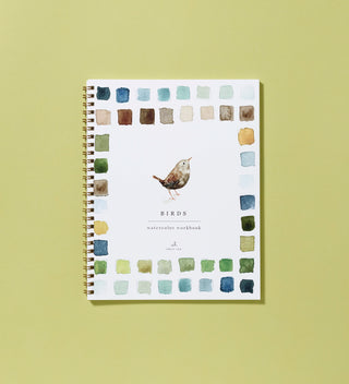 Birds watercolor workbook cover