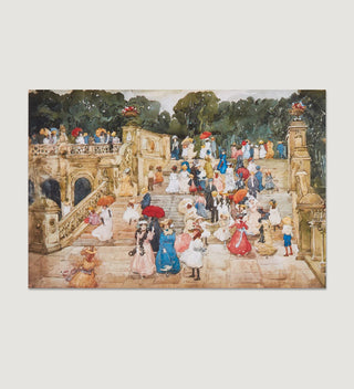 a complete puzzle of a painting of Bethesda Terrace