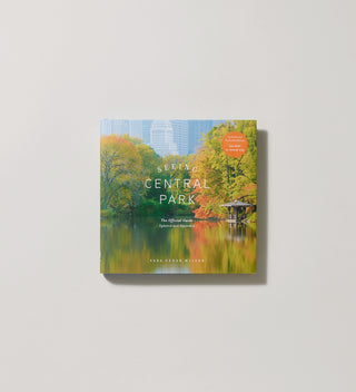 Hardcover book titled "Seeing Central Park: The Official Guide Updated and Expanded" by Sara Cedar Miller, featuring an image of Central Park in autumn