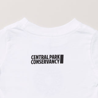 White shirt with 'Central Park Conservancy' logo on a gray background