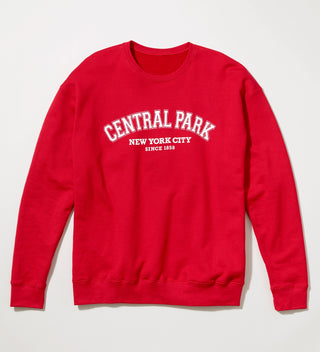 Red "Central Park New York City" sweatshirt