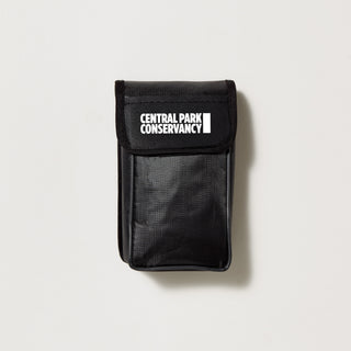 Black pouch with 'Central Park Conservancy' logo on a light gray background