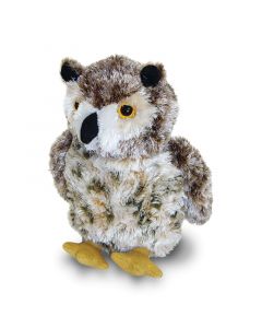 Olmsted the Owl is a Great Horned Owl that is frequently spotted in Central Park. This plush stands approximately 7" tall and is surface washable.