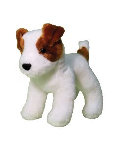 The plush Parker the Dog is made with the softest brown and white coat and measures approximately 7.5" tall. Machine washable.