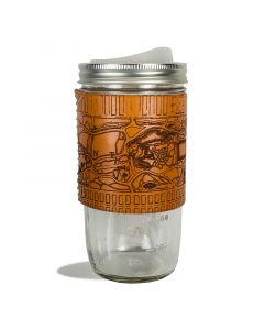 The 24 oz. Central Park Map Travel Mug is etched with a 1909 Rand McNally map of Central Park, and the brown leather sleeve is hand crafted from quality 5/6oz vegetable tanned leather.
