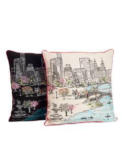 Central Park Design Seasons in Watercolor Pillow Set