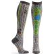 The knee-high charcoal colored socks show Manhattan's street grid with Central Park prominently displayed. Unisex and fit most sizes. 