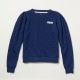 This soft-to-touch crewneck sweatshirt features an all-over diamond quilt pattern, puff sleeves and a slightly cropped fit.. Comes in White and Navy Blue, each with Central Park Conservancy logo on front,