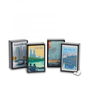 These slide boxes featuring Anderson Design Group's illustrations of Central Park are filled with petite peppermints. Available in four designs. 100% made in the USA. Box size: 2